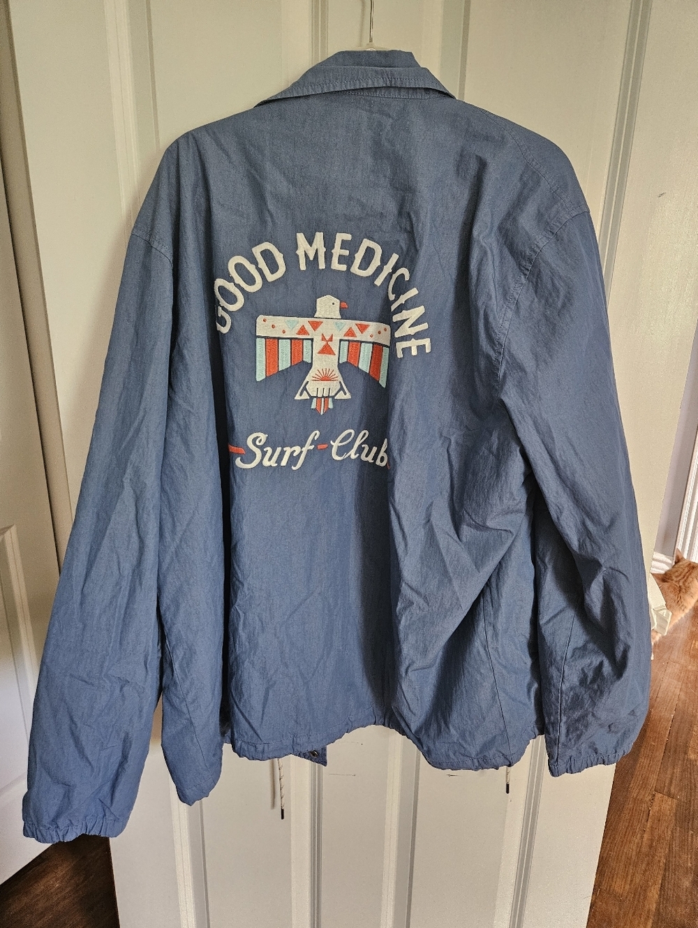Faherty Artist Series Lightweight Blue Coach Jacket - Picture 3 of 5